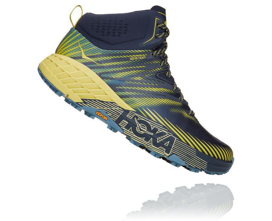 Hoka One One Spor Ayakkabı Erkek Lacivert - Speedgoat Mid Gore-Tex 2 - BE7058149